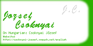 jozsef csoknyai business card