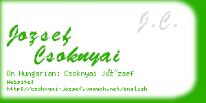 jozsef csoknyai business card